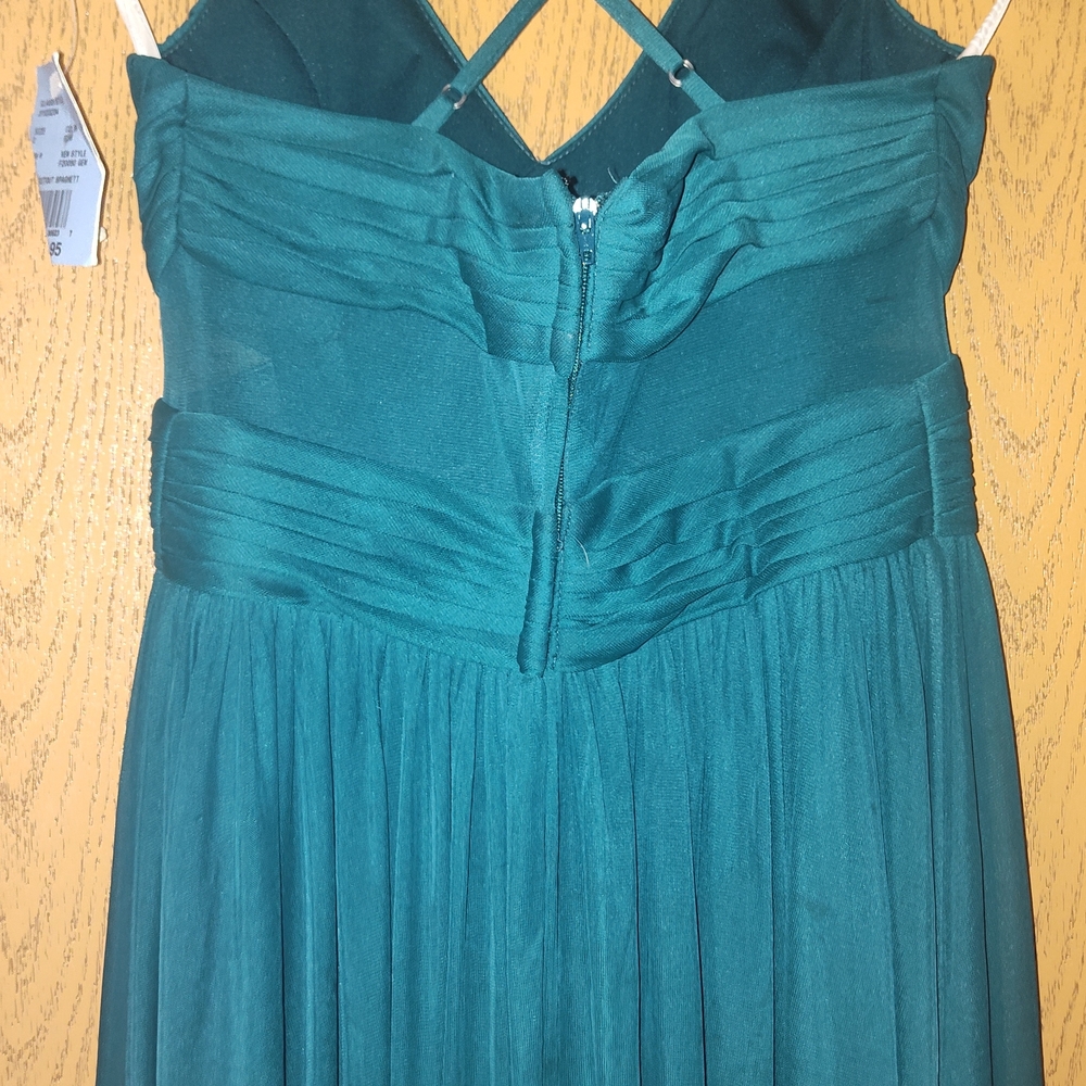 Elegant Teal Pleated Skirt - Picture 3 of 10